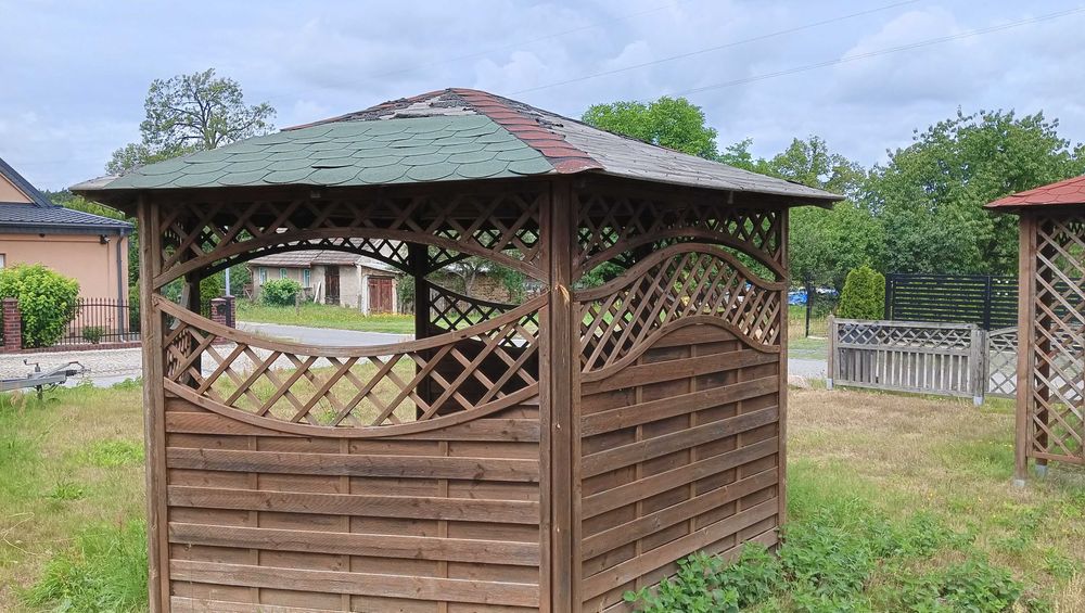 Altana PERGOLA z drewna !! 6 Kątna ALTANKA drewniana z dachem !!