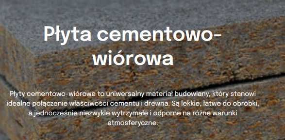 Płyta Cementowo Wiórowa Każda Grubość