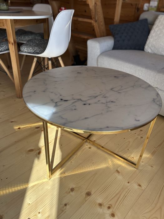 Elegancki stolik kawowy imitacja marmuru