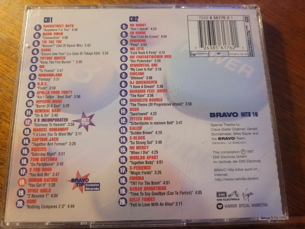 CD x 2 Bravo Hits vol. 16 Warner 1997