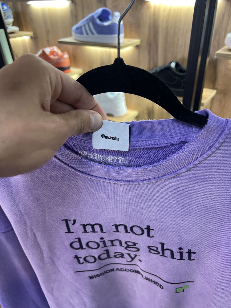 Світшот Vetements “Not Doing Shit Today” Purple Washed