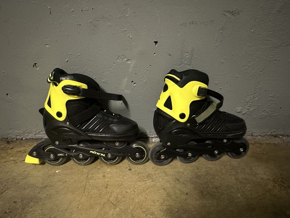 Patins Mítical Abe C5 Patins em Linha Júnior Amarelo 38-41