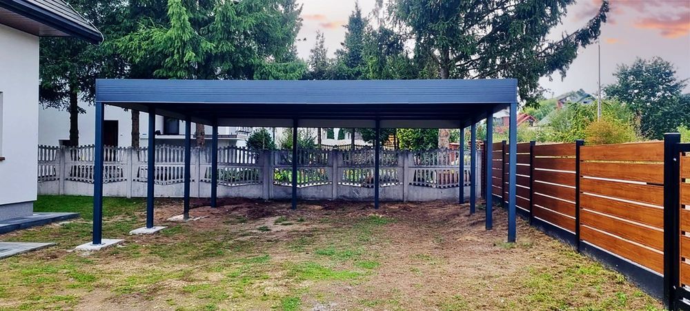 Carport 6x6 - wiata samochodowa garażowa dwustanowiskowa pod wymiar