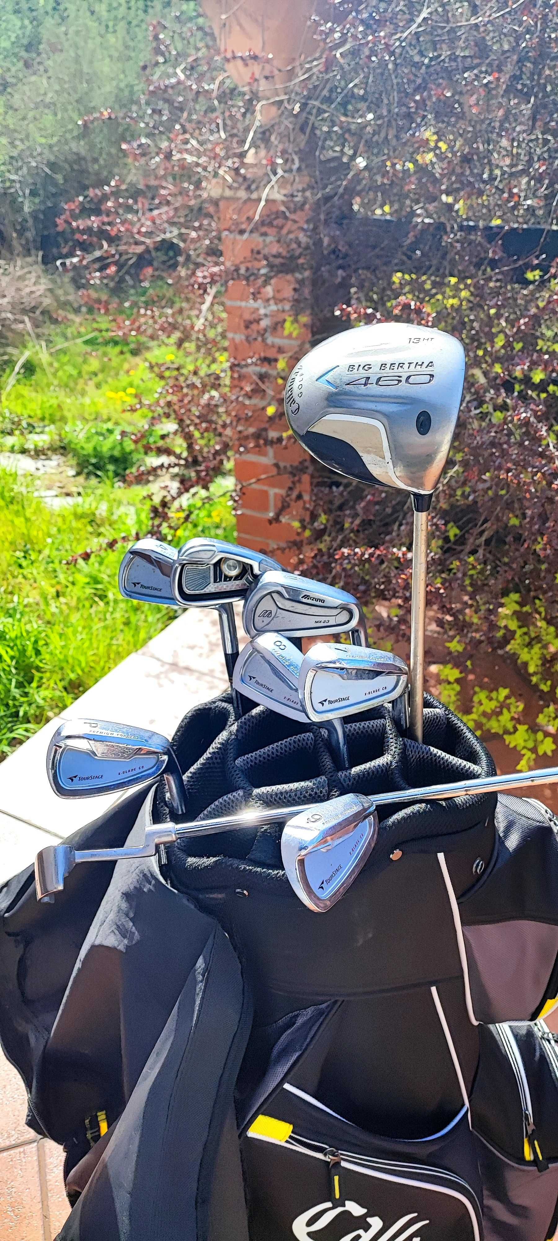 Zestaw golfowy nr 5.Torba golfowa Callaway. Kije do golfa Bridgestone.