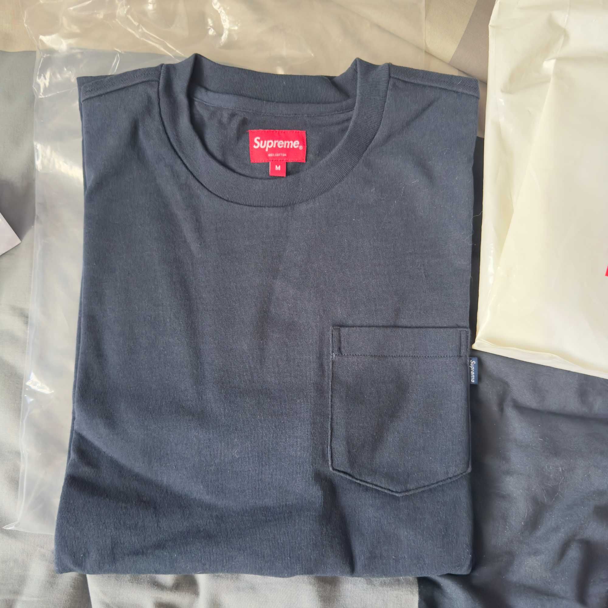 Koszulka Supreme Pocket Tee 2017 Navy rozmiar M