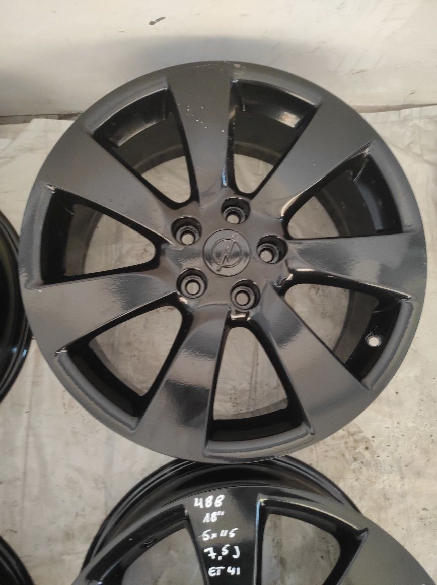 488 Felgi aluminiowe ORYGINAŁ OPEL R 18 5x115 Idealne CZARNE