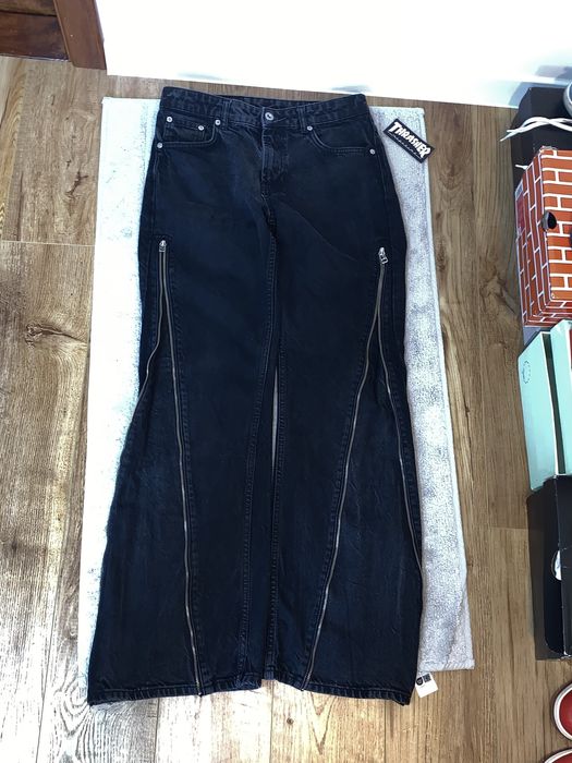 Zara Zip Jeans Black