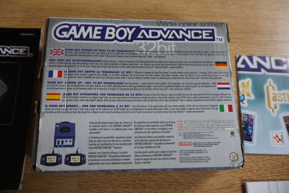 Komplet Konsola Game Boy Advance Nintendo BOX Stan Idealny TRANSPARENT