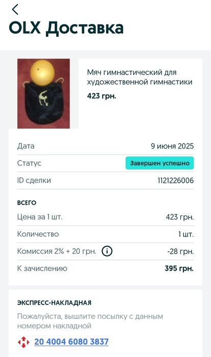 Мяч гимнастический для художественной гимнастики