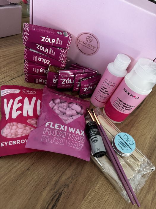 Zestaw do brwi Henna, farba, wosk i inne