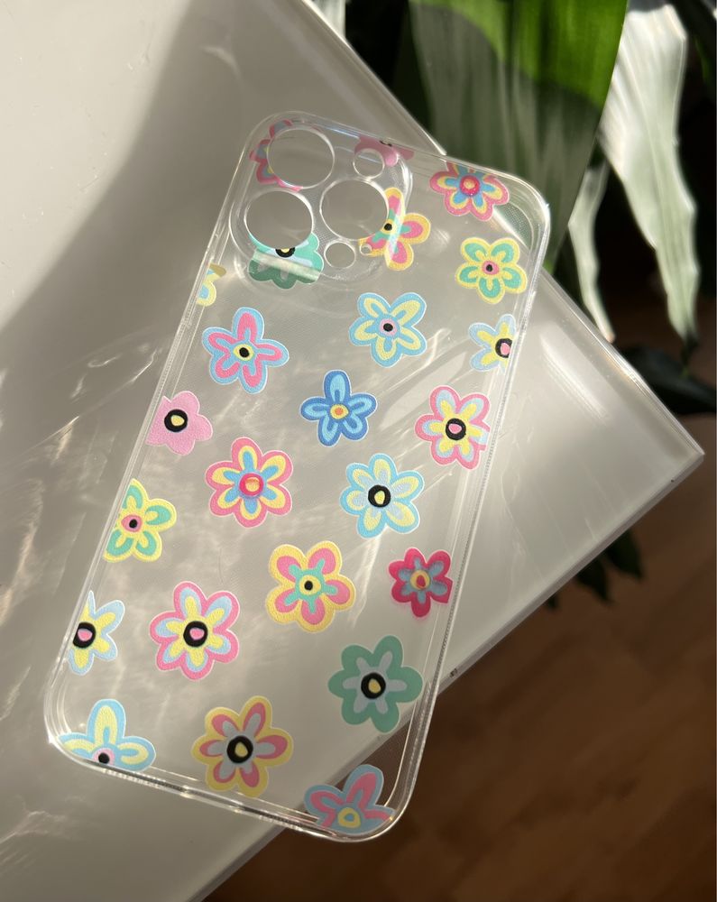 Nowa obudowa case na iPhone 13 Pro Max kolorowe kwiaty