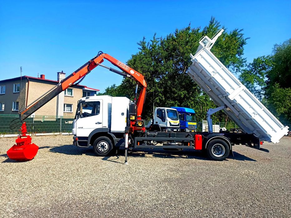 Mercedes-Benz Atego 1318N Wywrotka Żuraw Dżwig HDS Fassi F95  Mercedes Benz Atego tylko 42000km,  Wywrotka Żuraw Dżwig HDS Fassi F95