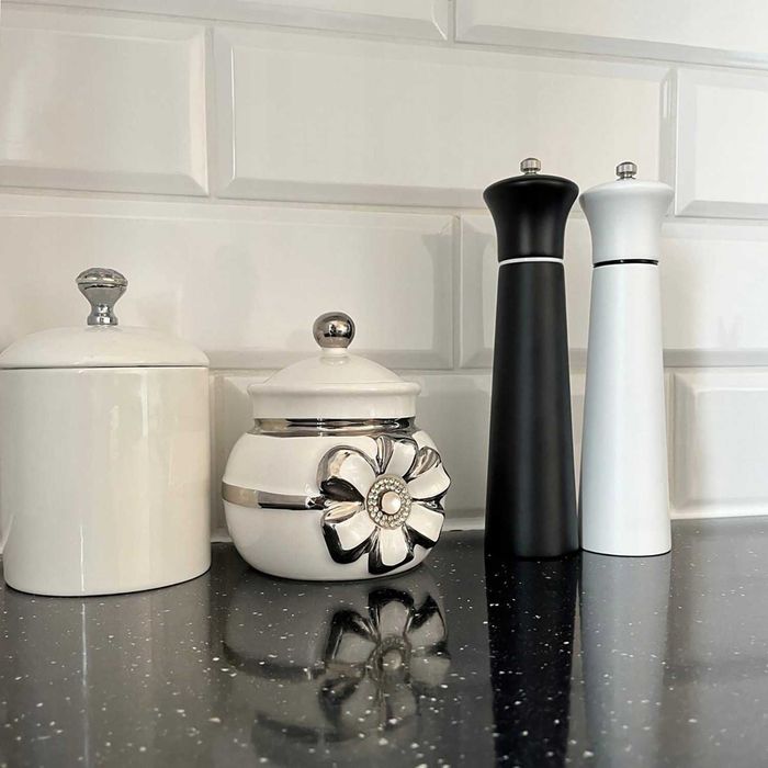 ZESTAW Młynek do Pieprzu i Soli Drewniany Ręczny Precyzyjne Mielenie