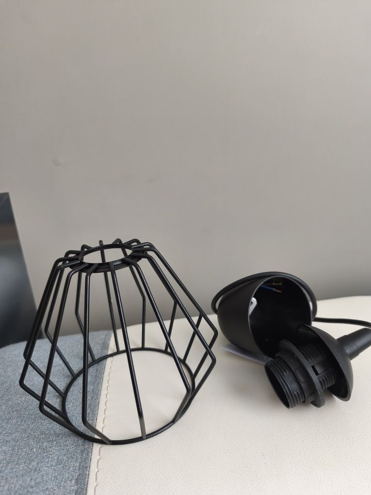 Lampa loft, czarna
