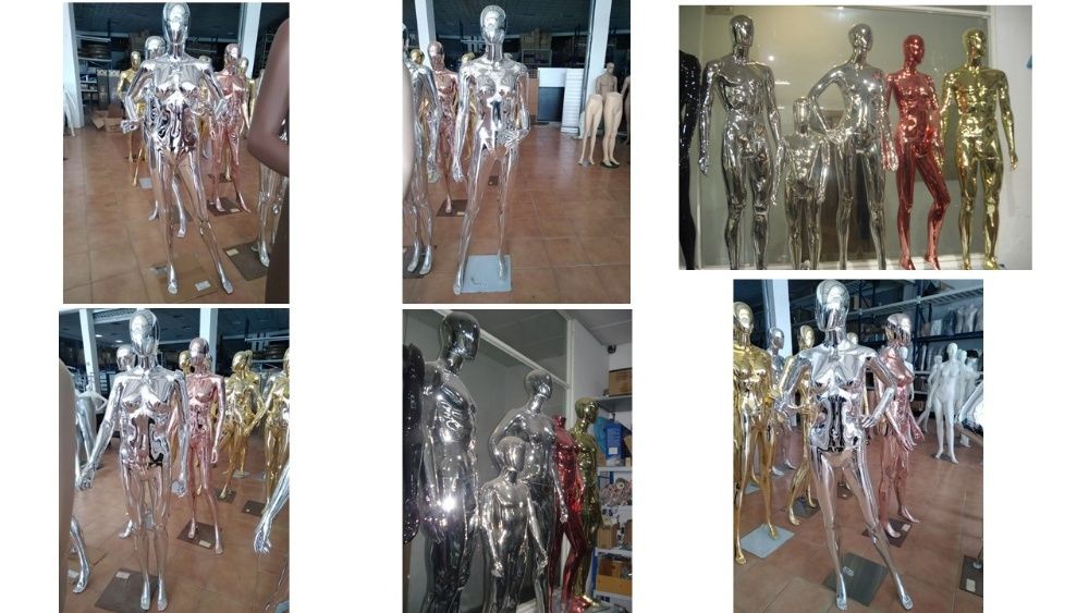 Manequins de Adulto em Dourado ou Prateado (NOVOS)