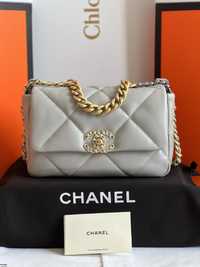 Torebka Flap Bag 19 Chanel Gray Leather