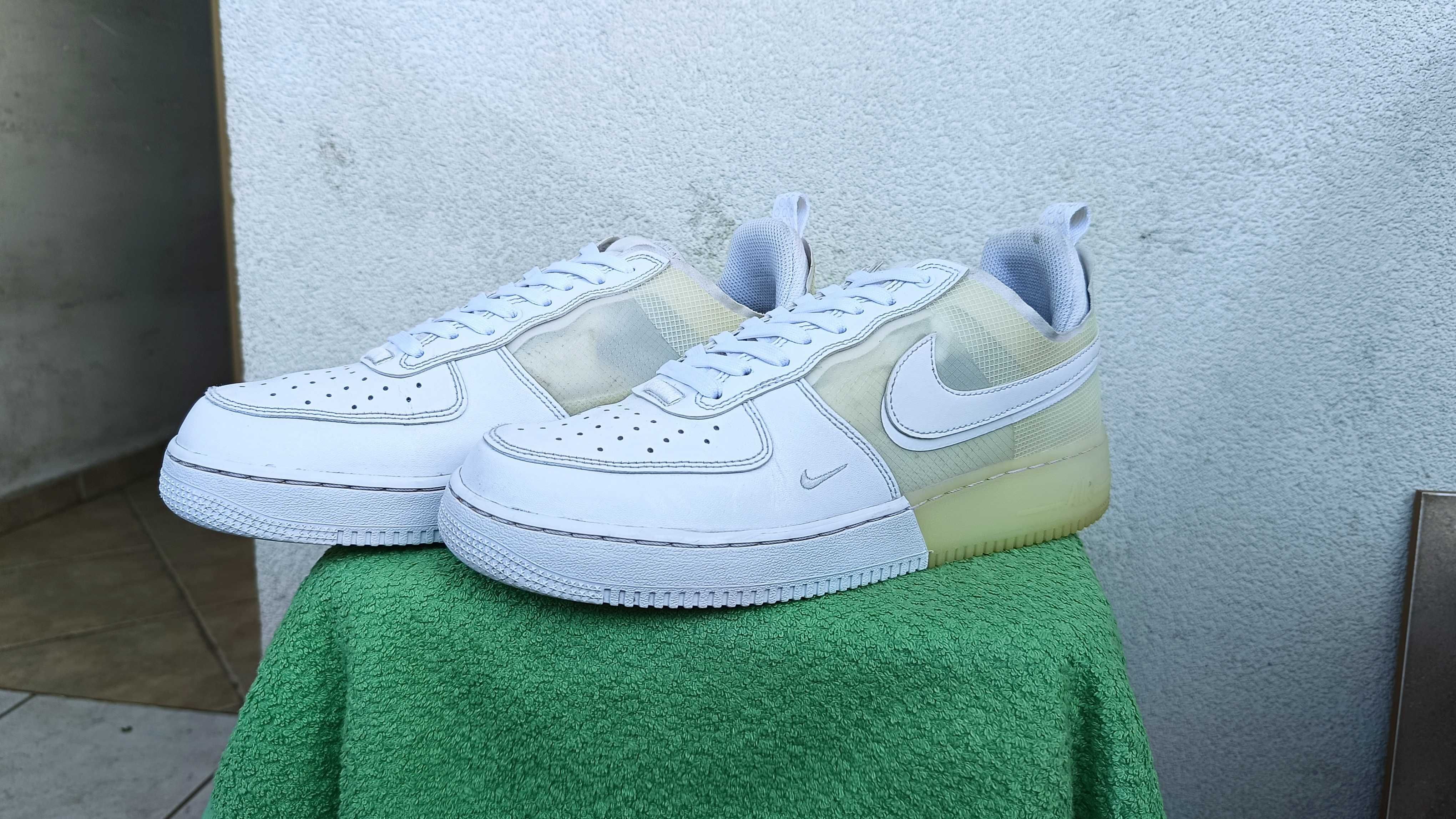NIKE AIR FORCE 1 REACT r.43 skóra białe