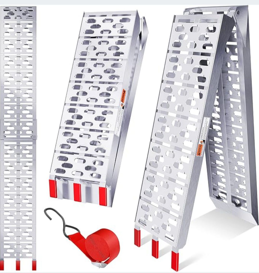 MASKO Rampa najazdowa 340 kg składana aluminiowa szyna załadunkowa