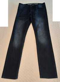 Spodnie dżinsowe, ciemny niebieski, Slim, Livergy, 50 (34/34) (Odzież)