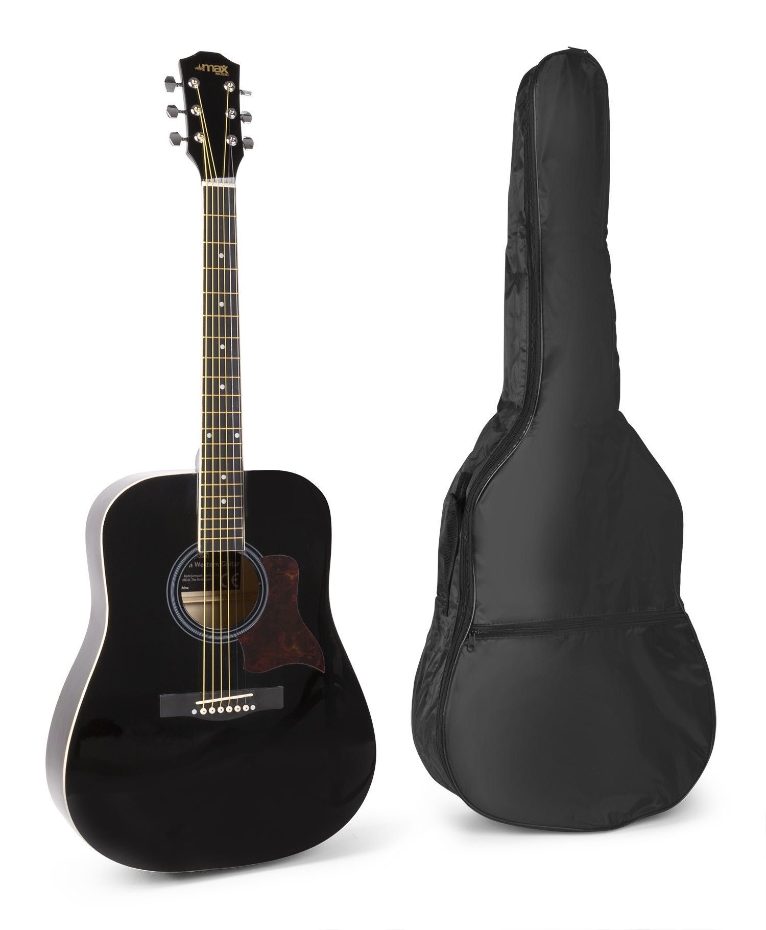 Zestaw Gitara Akustyczna MAX SOLOJAM + Statyw + pokrowiec i akcesoria