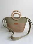 Elegancka torba-shopper z juty + oliwka
