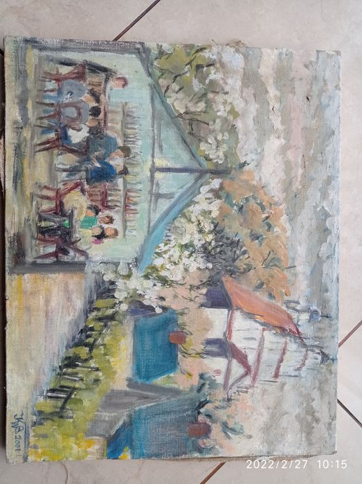 Obraz "Cerkiew w Bieszczadach" 34 x 41 cm