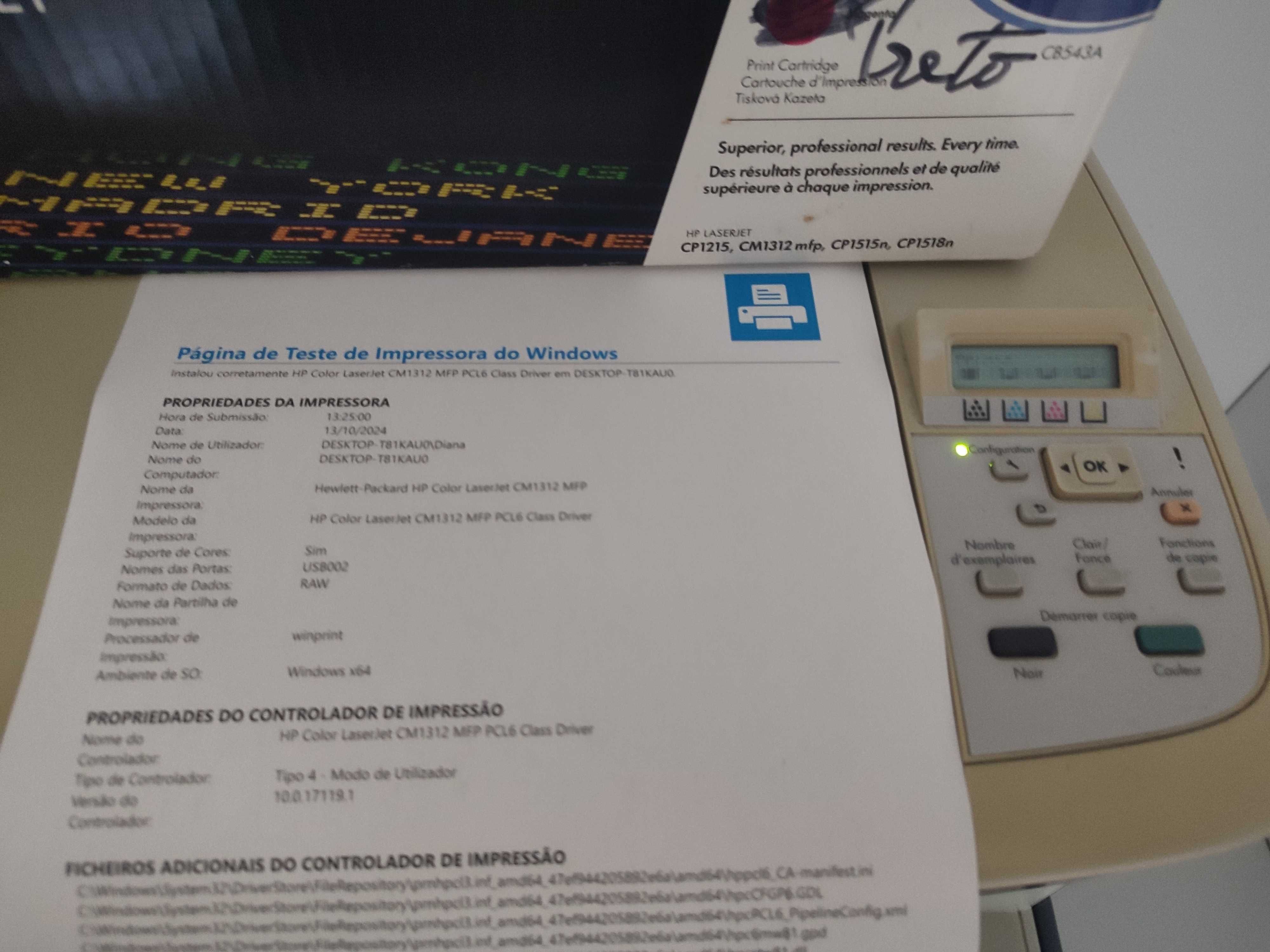 Impressora HP Color Laser-Jet CM1312 MFP