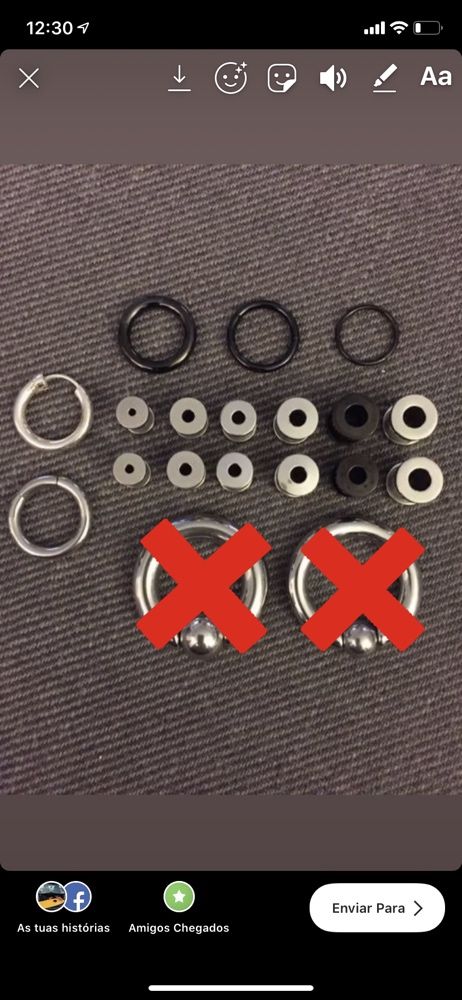 Alargadores Tuneis Aço Cirúrgico 316L ate 16mm