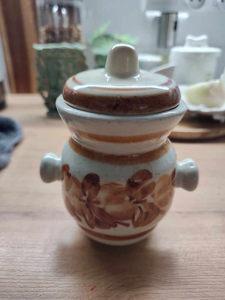 Pojemnik fajansowy PRL