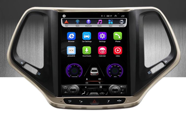 Radio nawigacja TESLA Android JEEP Cherokee V 2014- WiFi Bluetooth GPS