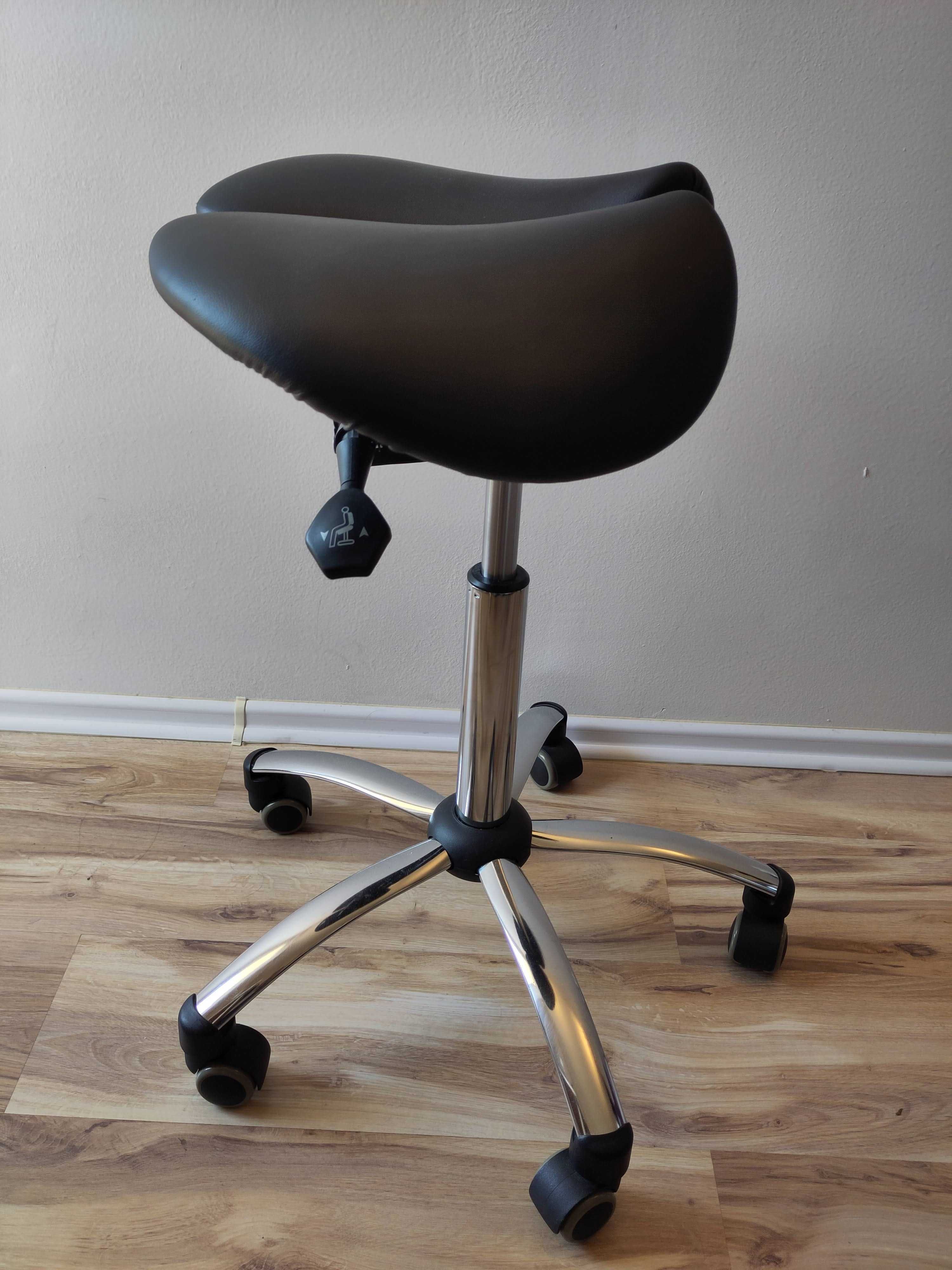 Taboret obrotowy siodłowy Teqler