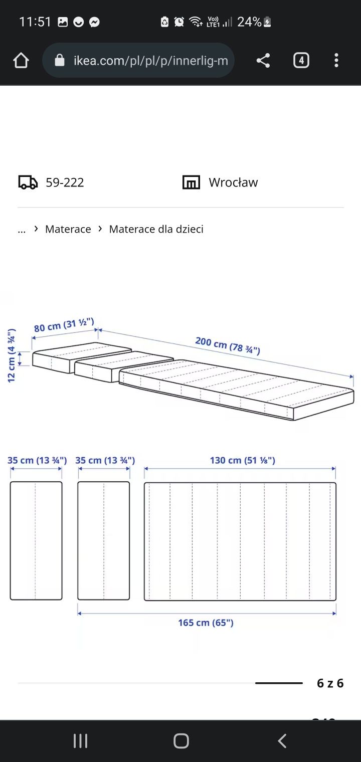 Łóżko dziecięce IKEA SUNVIK