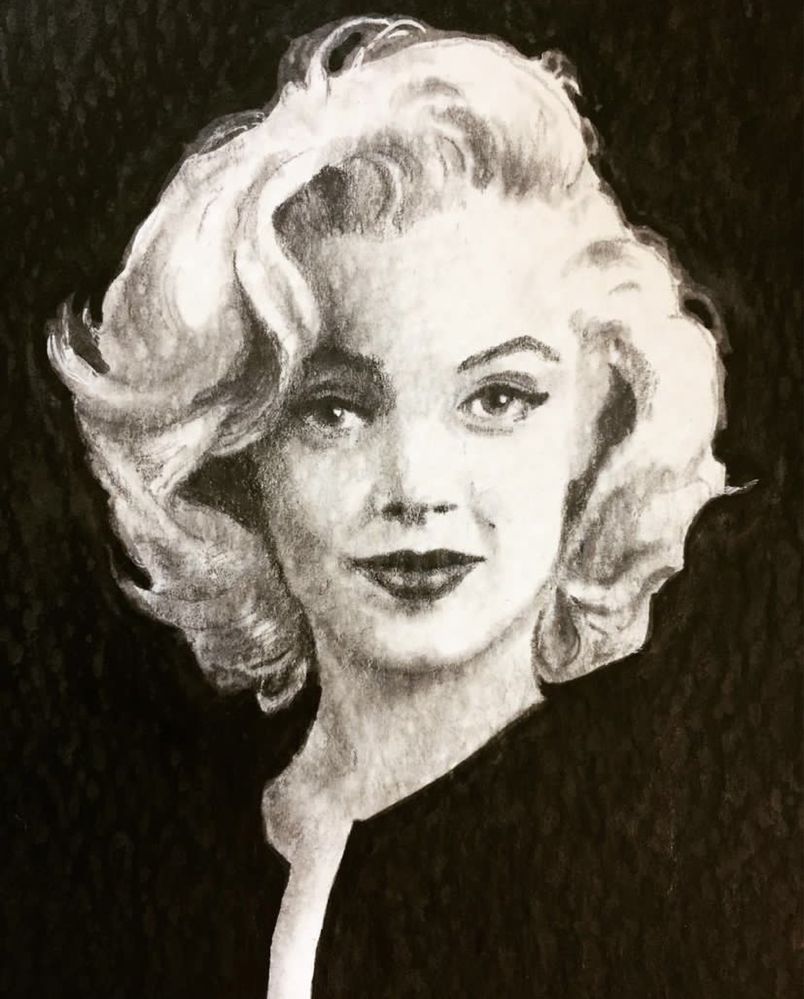 Marilyn Monroe Rysunek Obraz Duży Oryginalny Portret