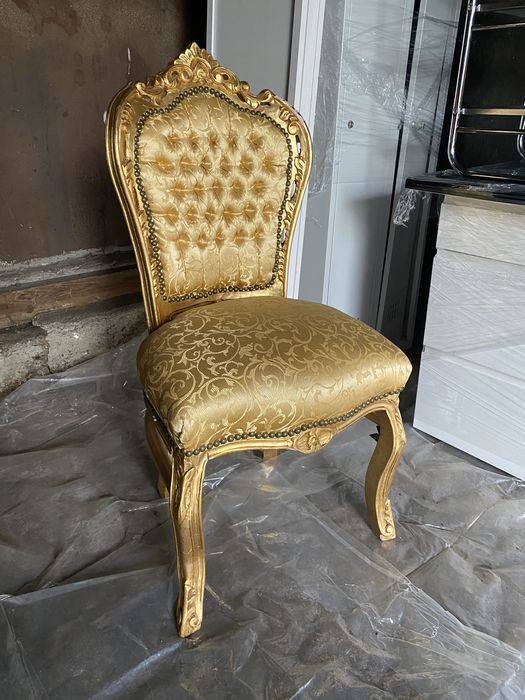Krzesło fotel złote glamour Ludwik