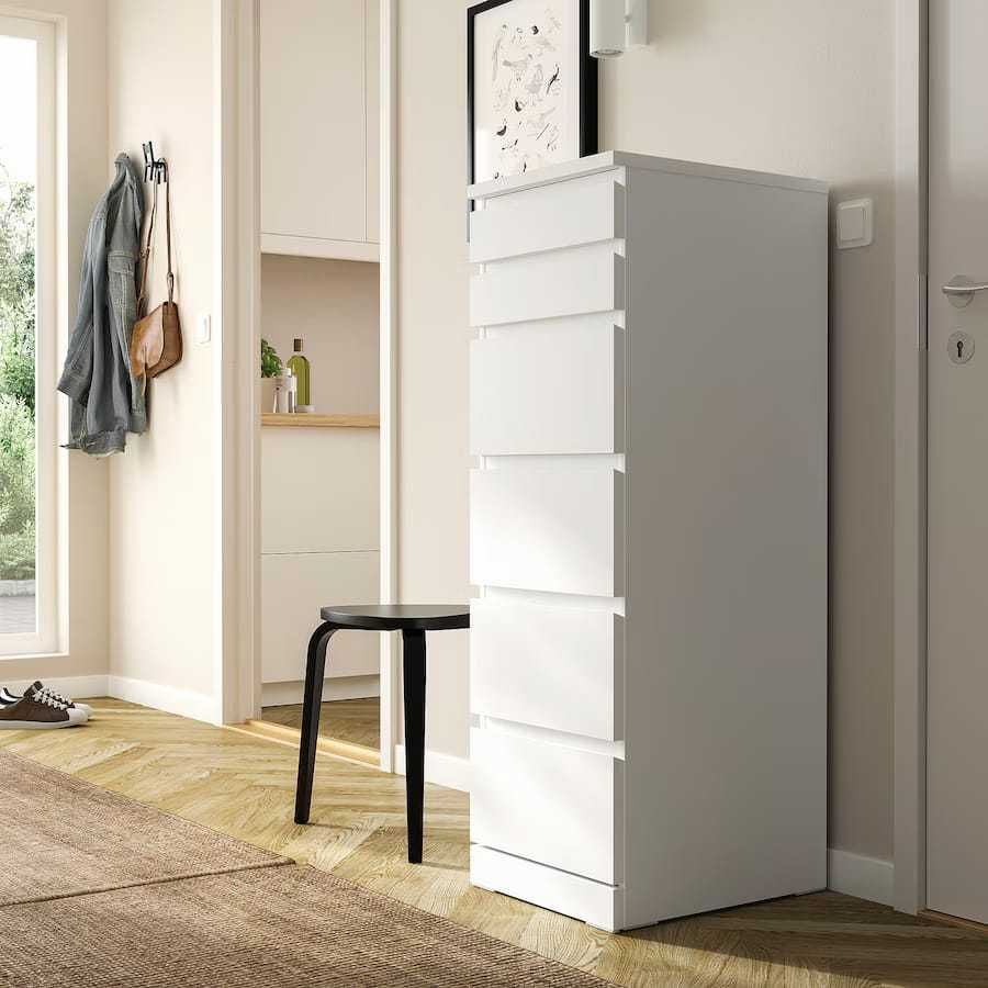 Cómoda c/6 gavetas, branco, 160x78x48cm - MALM - IKEA - Bom estado