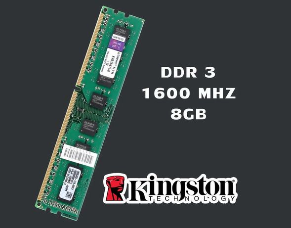 Новая DDR3 - 8GB Kingston 1600MHz. Гарантия 12 мес. (2500)