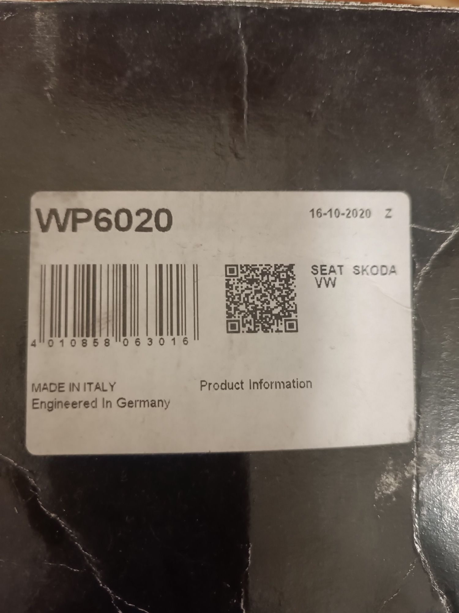 Помпа, водяная помпа , Шкода, Сеат, Фольксваген ,Skoda, Seat, VW. WP60