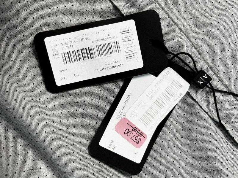 Armani Exchange мужская хлопковая рубашка с длинным рукавом