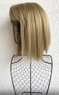 Włosy doczepiane, naturalny blond, topper, tupet ( 418 )
