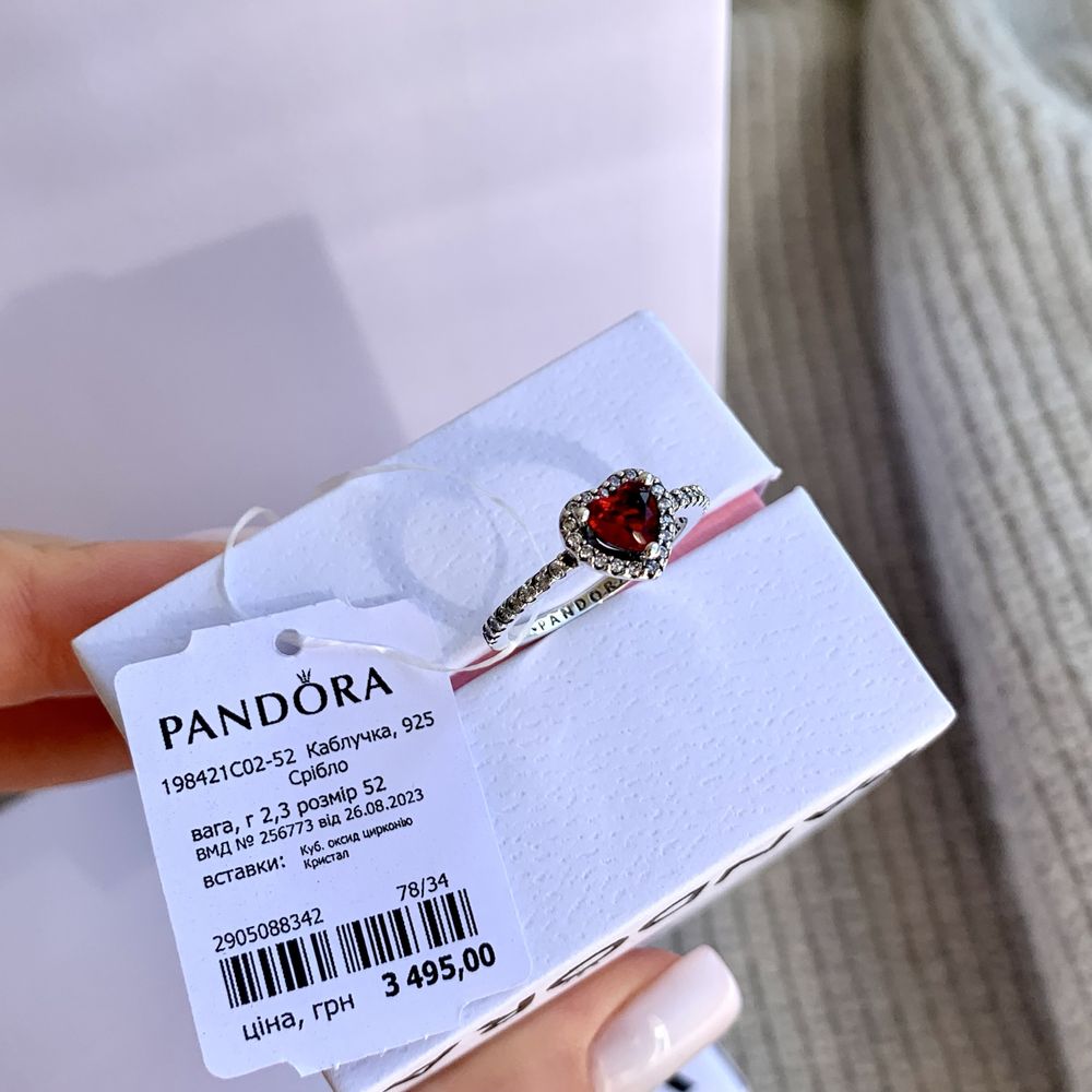 Каблучка Пандора оригінальне кольцо Pandora новая срібло Пандора