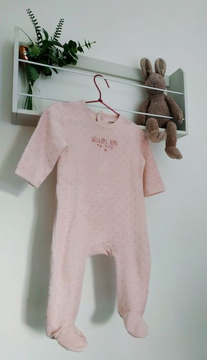 Pijama veludo bebé menina 9m, 69-72 cm