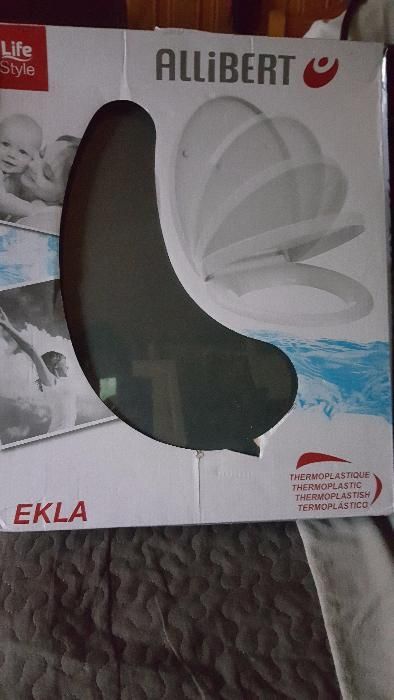 Wolno Opadająca Deska Sedesowa "ALLIBERT" Szara/Biała/Brąz