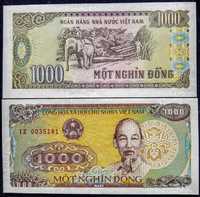 Banknot do kolekcji - Wietnam, 1000 Dong, rok 1988, Stan Bankowy, UNC