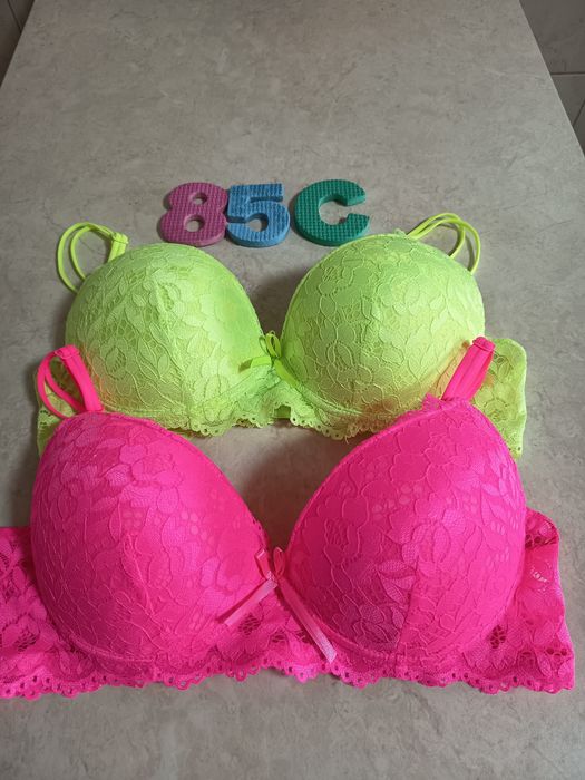 Nowy stanik biustonosz 85 C zestaw 2 sztuki koronkowy