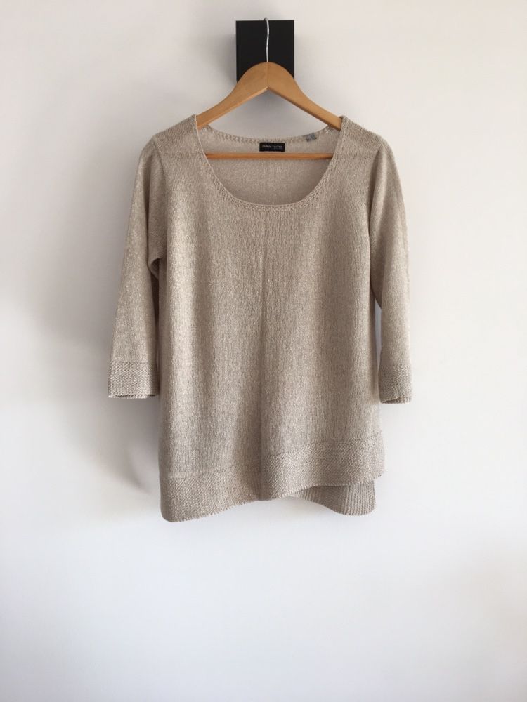 Sweter beżowy camel taupe basic tchibo