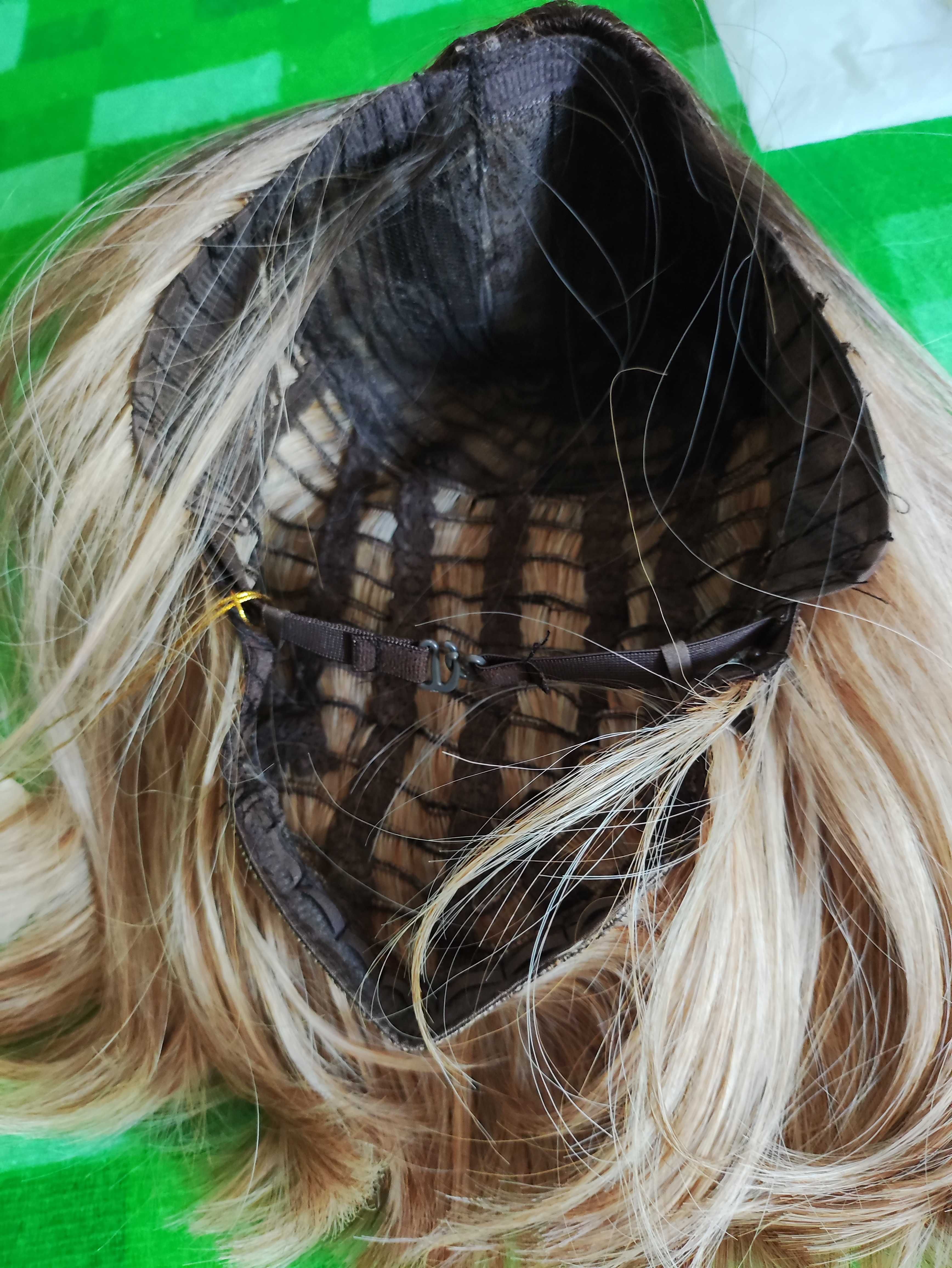 Peruka dla Kobiet Damska długie włosy ciemny blond Ombre loki 18