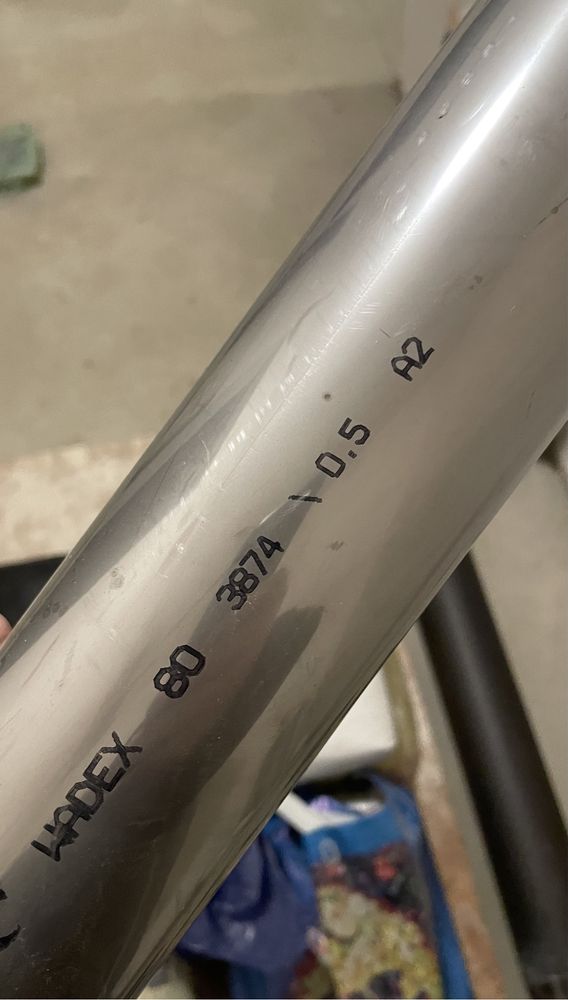 Rura komin rury nierdzewne do gazu 1 + 0,8m 1,8m Wadex 80 3874/0,5 A2