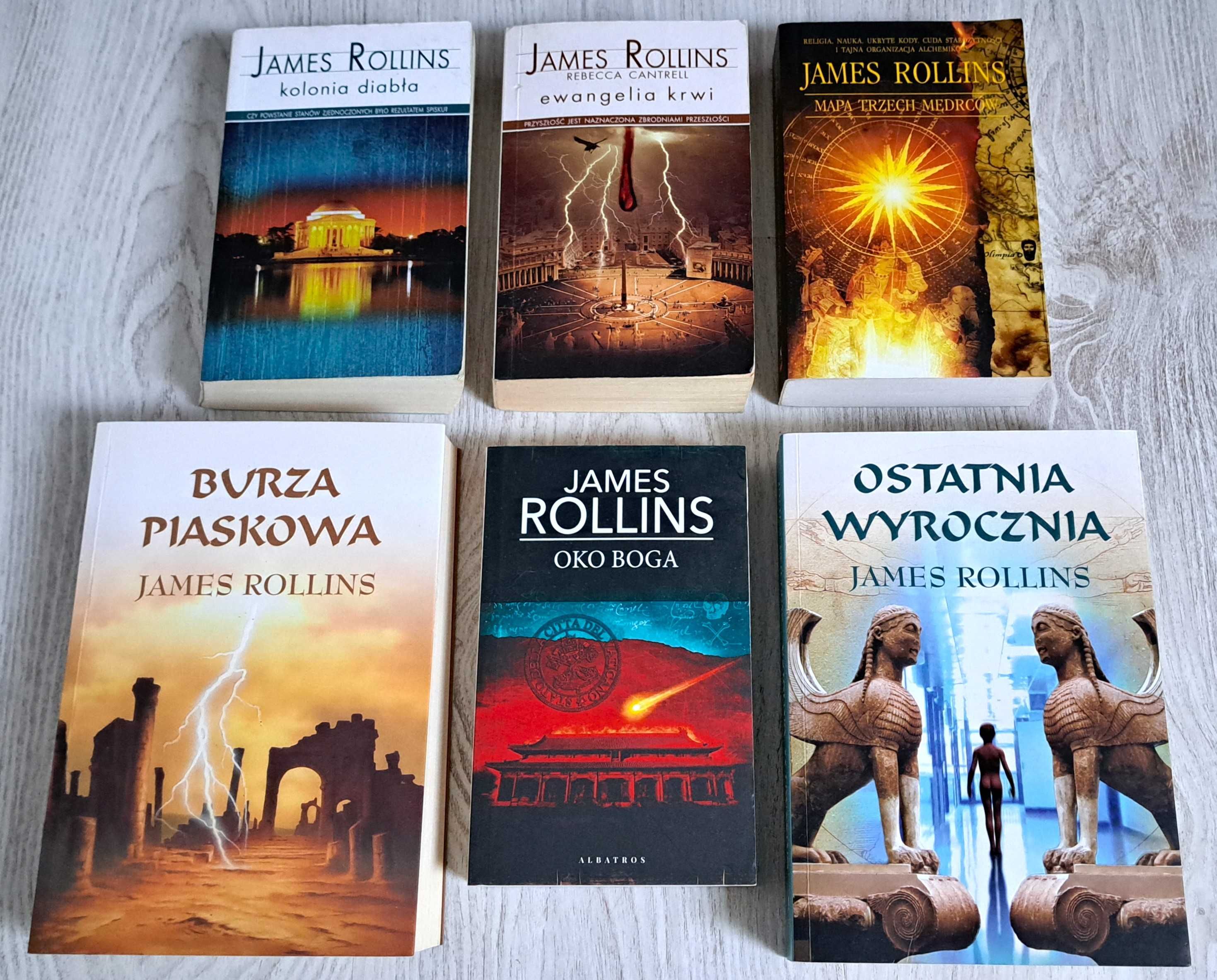 6x James Rollins Oko Boga Mapa Trzech Ewangelia krwi Burza Kolonia