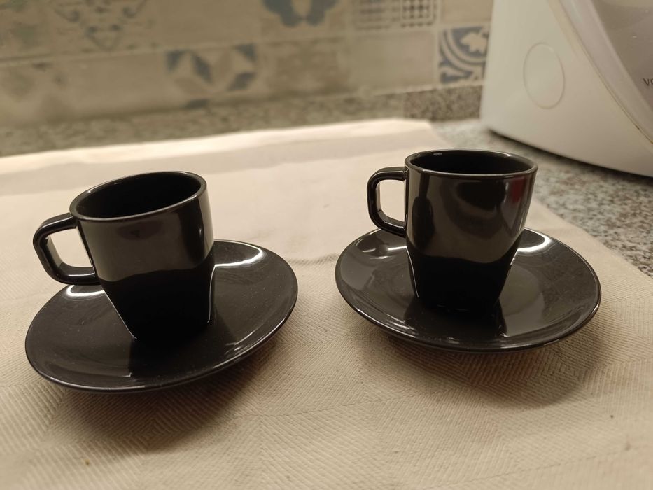 2 chávenas cinza de café IKEA