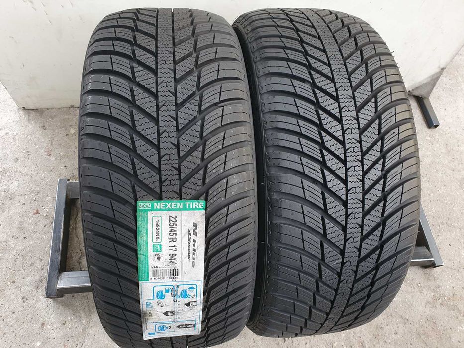 2x Nexen N'Blue 4Season  225/45r17  8mm jak nowe